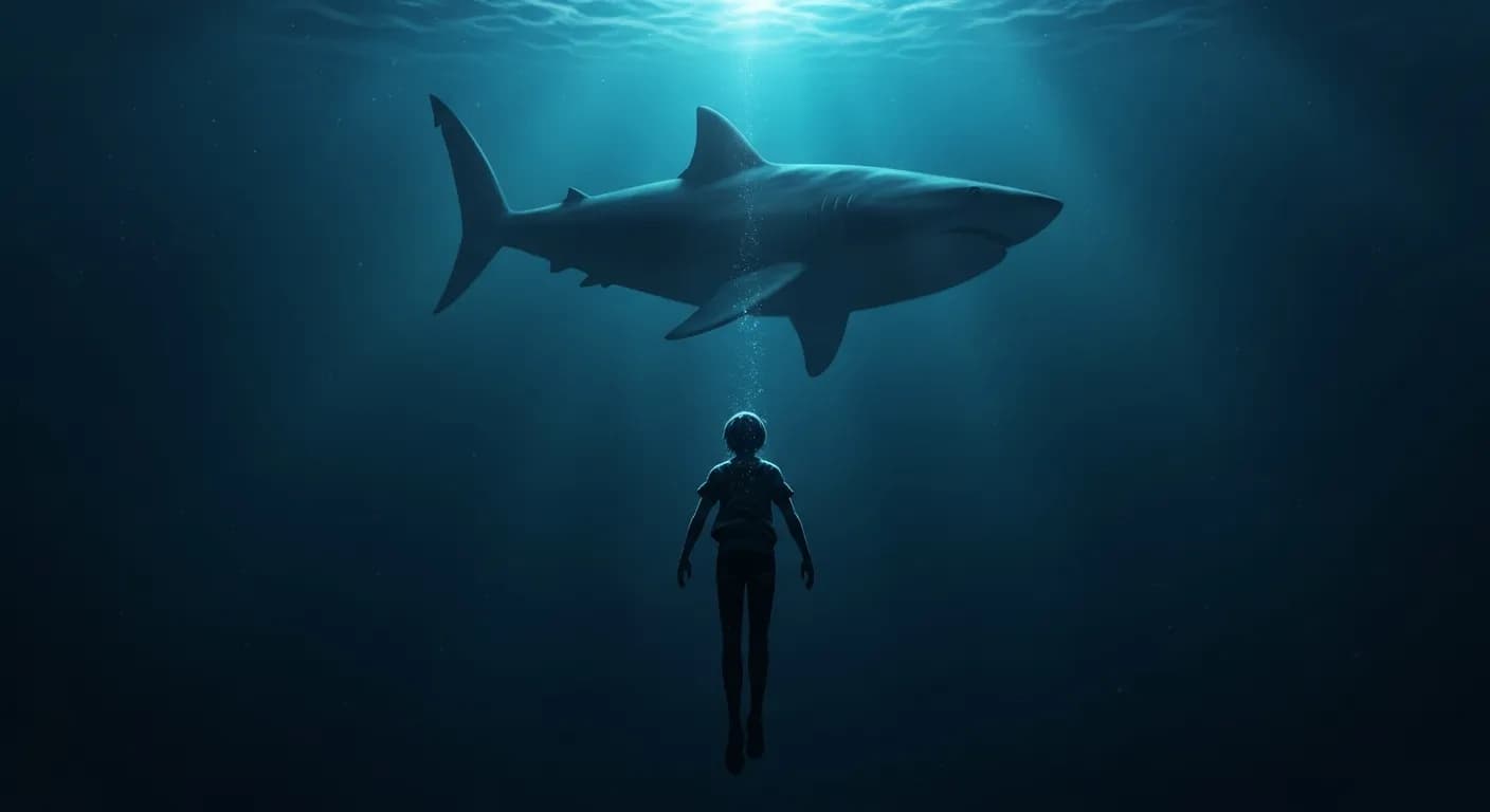 「恋とはサメのようなものだ。常に前進してないと死んでしまう。」の画像