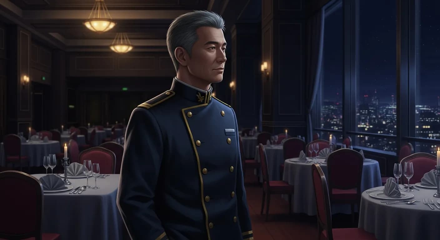 「千石 武」「私は先輩のギャルソンに、お客様は王様であると教えられました。 しかし、先輩は言いました。王様の中には首をはねられた奴も大勢いると」の画像