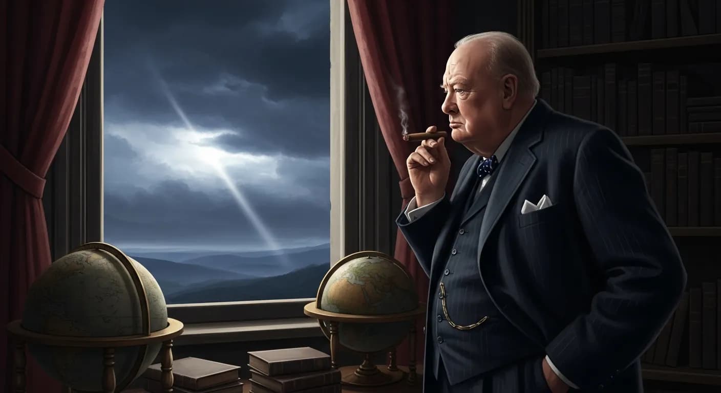 「ウィンストン・チャーチル」「未来のことは分らない。 しかし、我々には過去が希望を与えてくれるはずである。」の画像