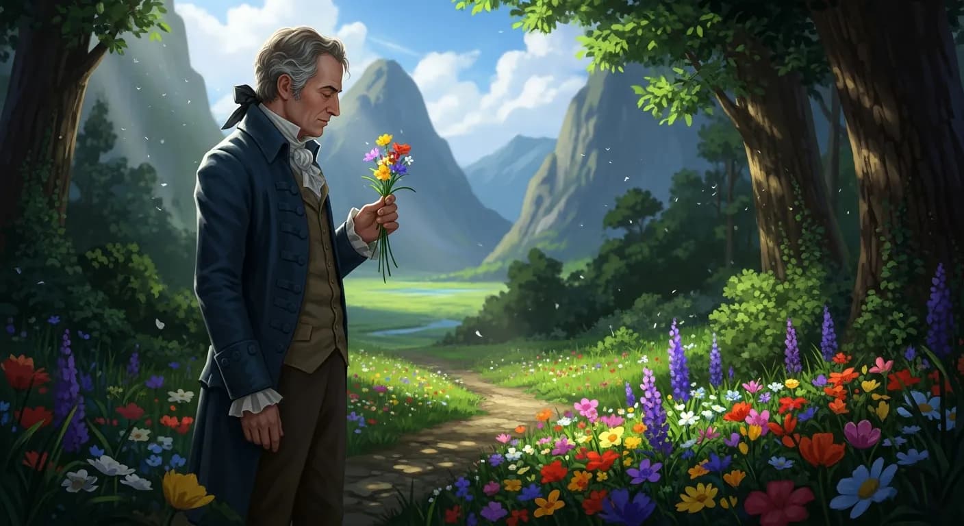 「ヨハン・ヴォルフガング・フォン・ゲーテ」「花を与えるのは自然であり、それを編んで花輪にするのが芸術である。」の画像