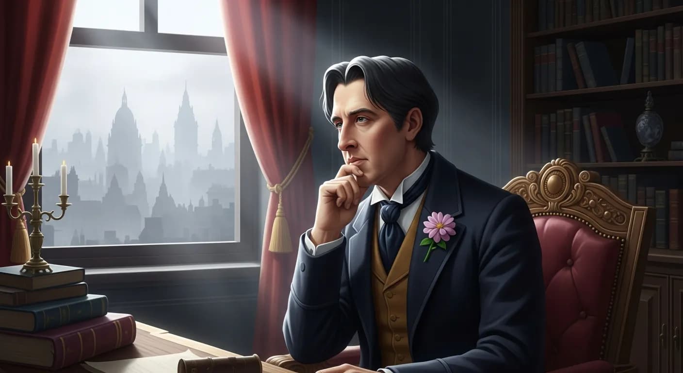 「オスカー・ワイルド」「自分自身を愛することは、 一生涯続くロマンスを始めることである。」の画像