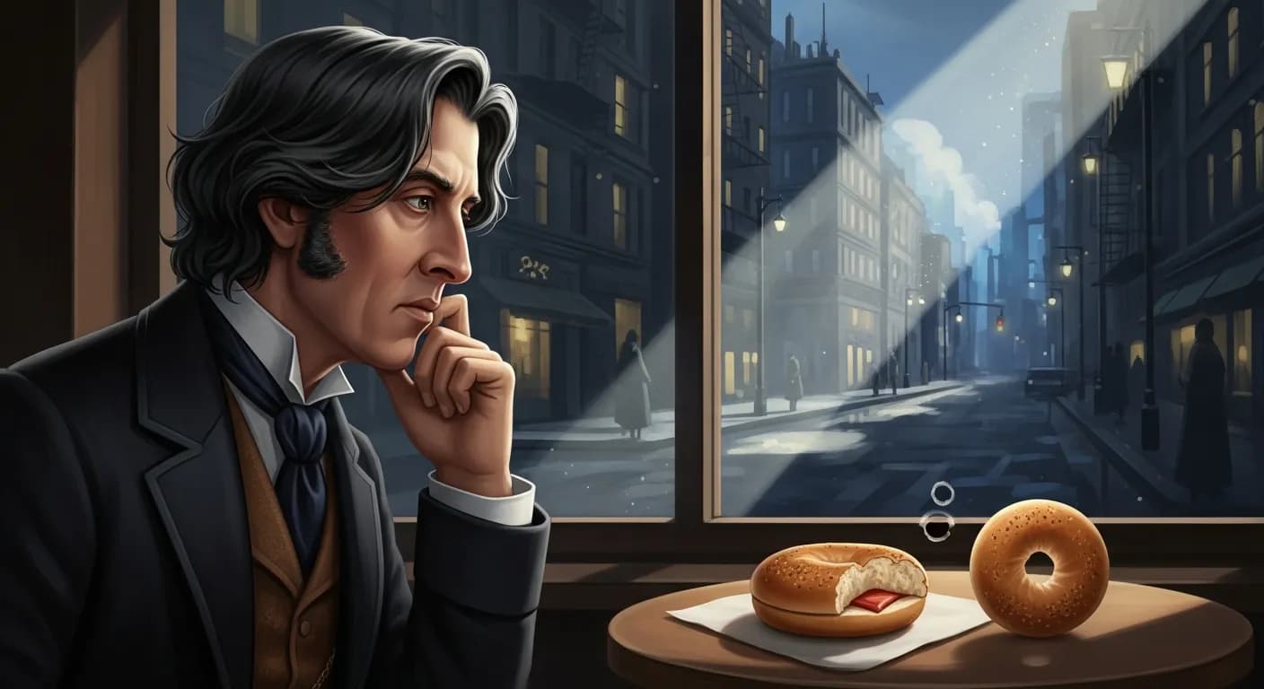 「オスカー・ワイルド」「楽観主義者はべーグルを見て、悲観主義者はその穴をみる」の画像