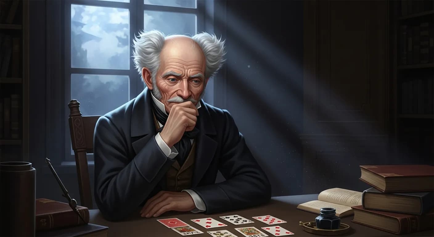 「アルトゥル・ショーペンハウアー」「運命がカードを混ぜ、われわれが勝負する。」の画像