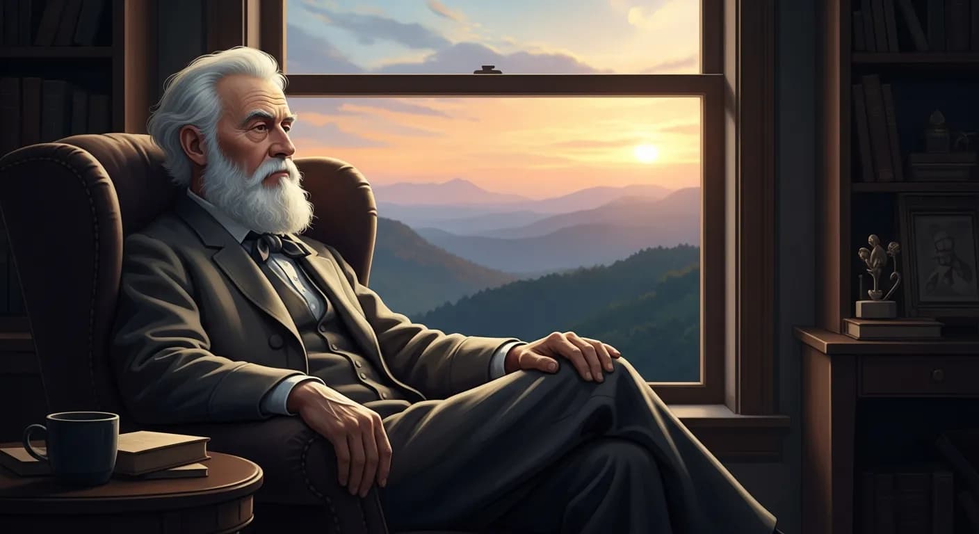 「ウォルト・ホイットマン」「世界中の誰もが自分を称賛しても、 私は一人静かに満足して座っている。 世界中の誰もが私を見捨てても、 私は一人静かに座っている。」の画像