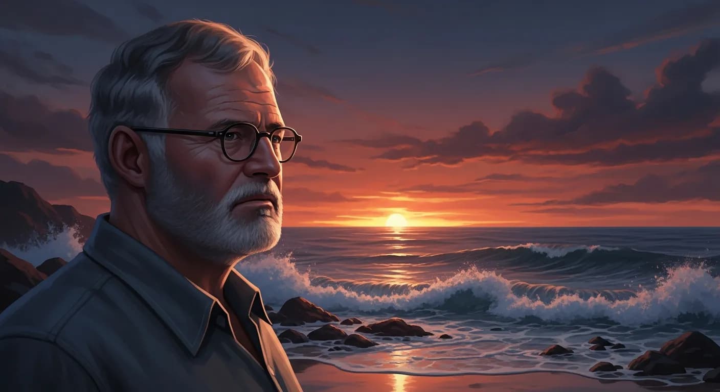 「アーネスト・ヘミングウェイ」「二人の人間が愛し合えば、ハッピーエンドはあり得ない。」の画像