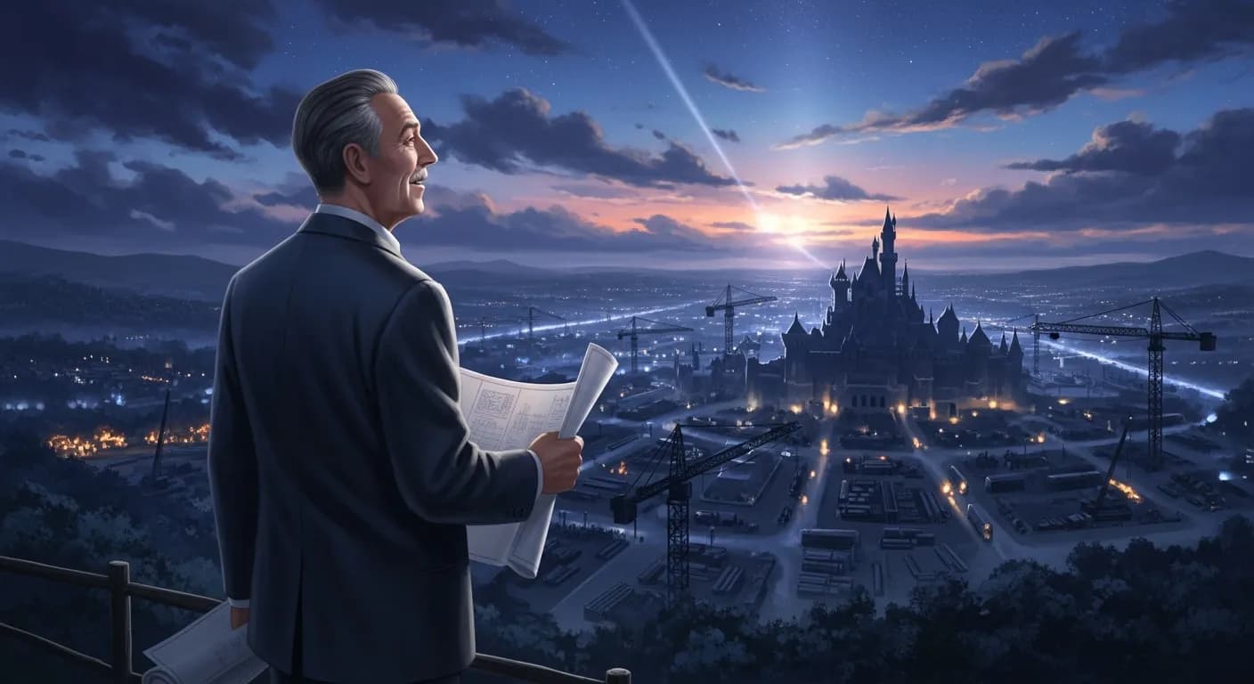 「ウォルト・ディズニー」「ディズニーランドは いつまでも未完成である。」の画像