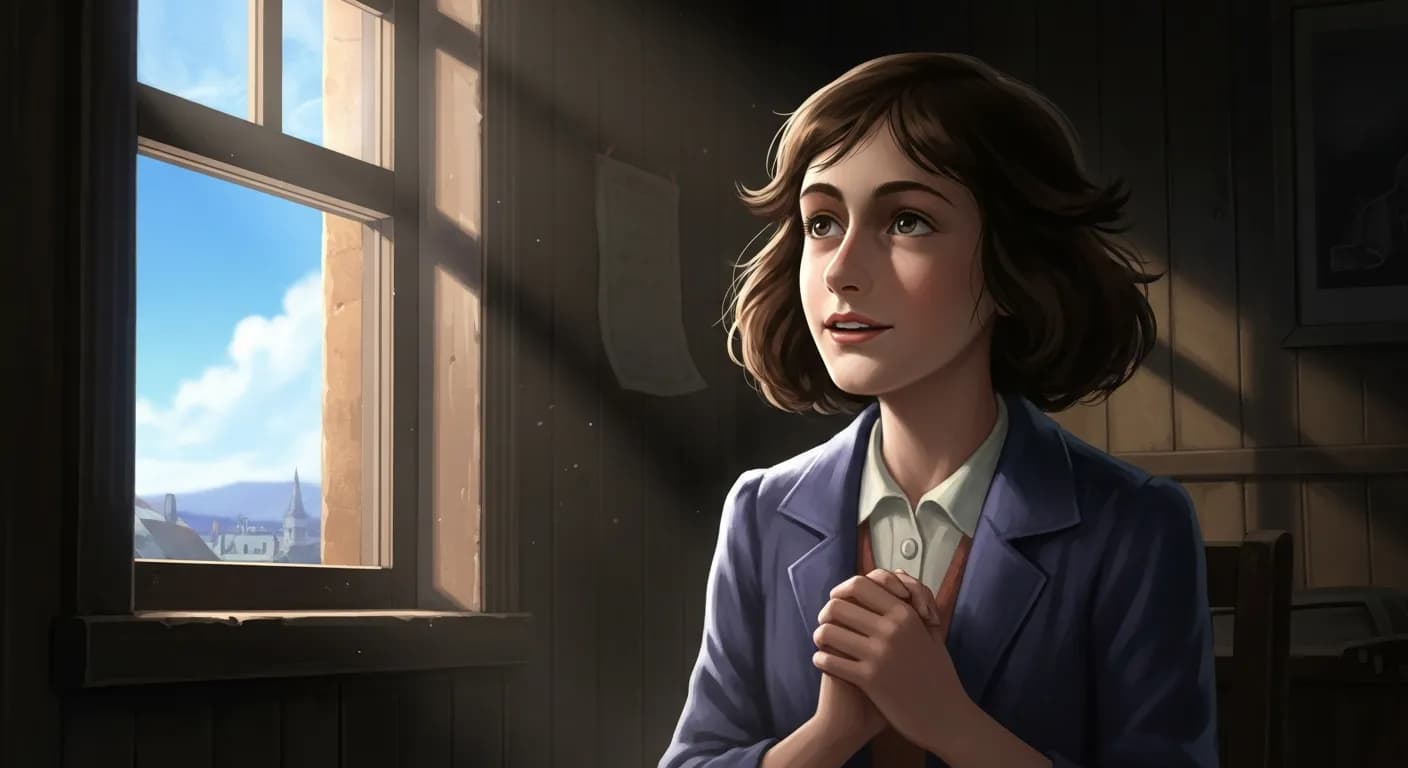 「アンネ・フランク」「私が私として生きることを許して欲しい。そうすれば満足して生きられます。」の画像