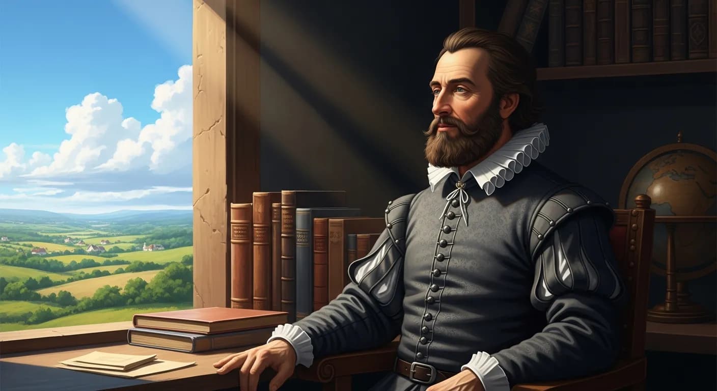 「ミシェル・ド・モンテーニュ」「もしも私がこの人生を繰りかえらねばならないとしたら、 私の過ごしてきた人生を再び繰り返したい。過去を悔やまず、未来を恐れもしないから。」の画像