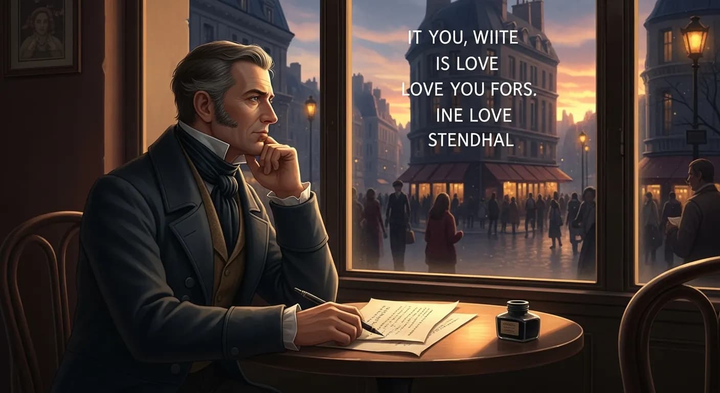 「スタンダール」「恋愛には四つの種類がある。情熱の恋、趣味の恋、肉体の恋、虚栄の恋。」の画像