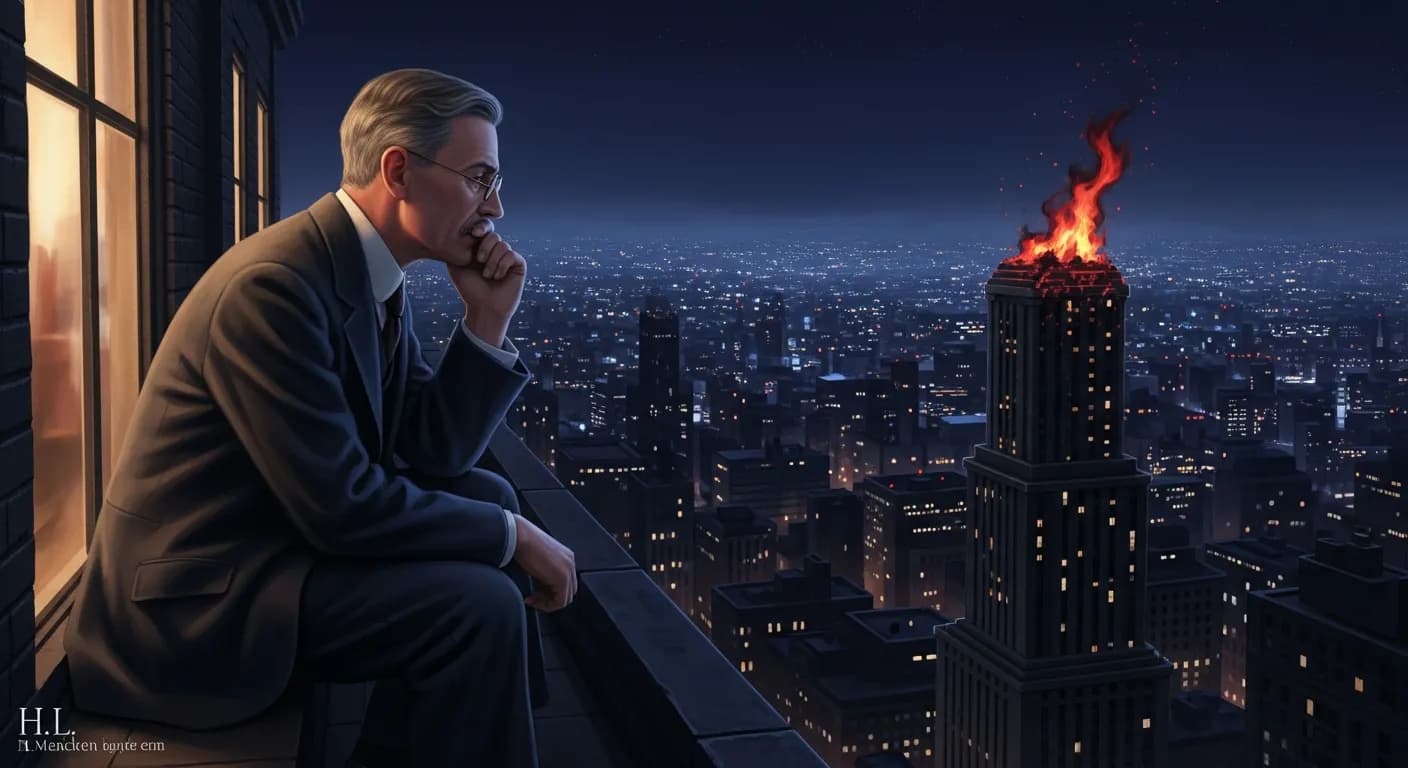 「H・L・メンケン」「恋愛は戦争のようなものである。 始めるのは容易だが、やめるのは困難である。」の画像