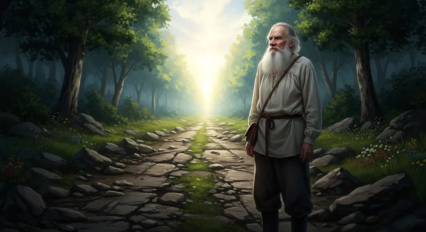 「レフ・トルストイ」「私達は踏みなれた生活の軌道から放り出されると、 もうダメだ、と思います。 しかし、実際はそこに、ようやく新しい良いものが始まるのです。 生命のある間は幸福があります。」の画像