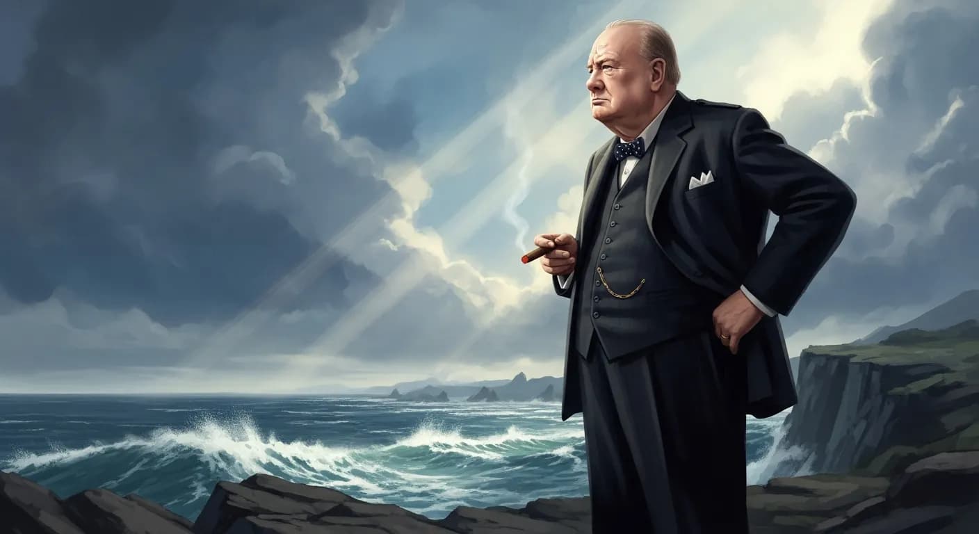 「ウィンストン・チャーチル」「自由が生命・・・世界のどの民族よりも、 英国人は官僚的政治で支配されるのを承知しない民族だろう。 彼等の生命の血は自由だからである。」の画像