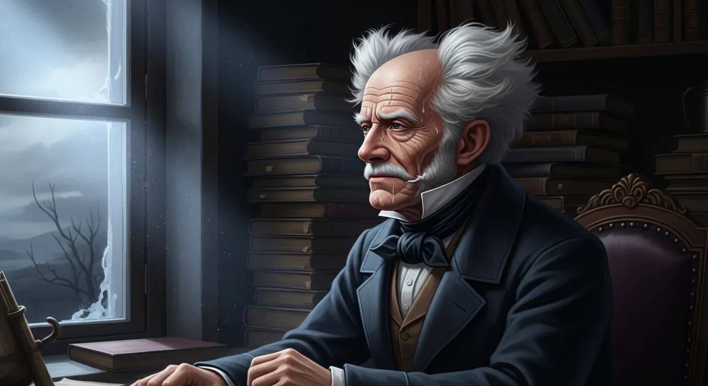 「アルトゥル・ショーペンハウアー」「人間の幸福の二つの敵は苦痛と退屈である。」の画像