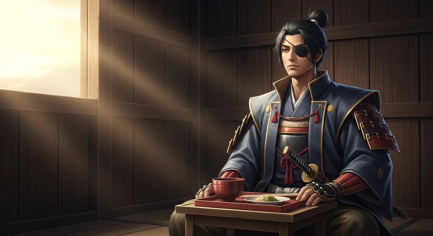 「伊達政宗」「朝夕の食事はうまからずともほめて食うべし。」の画像