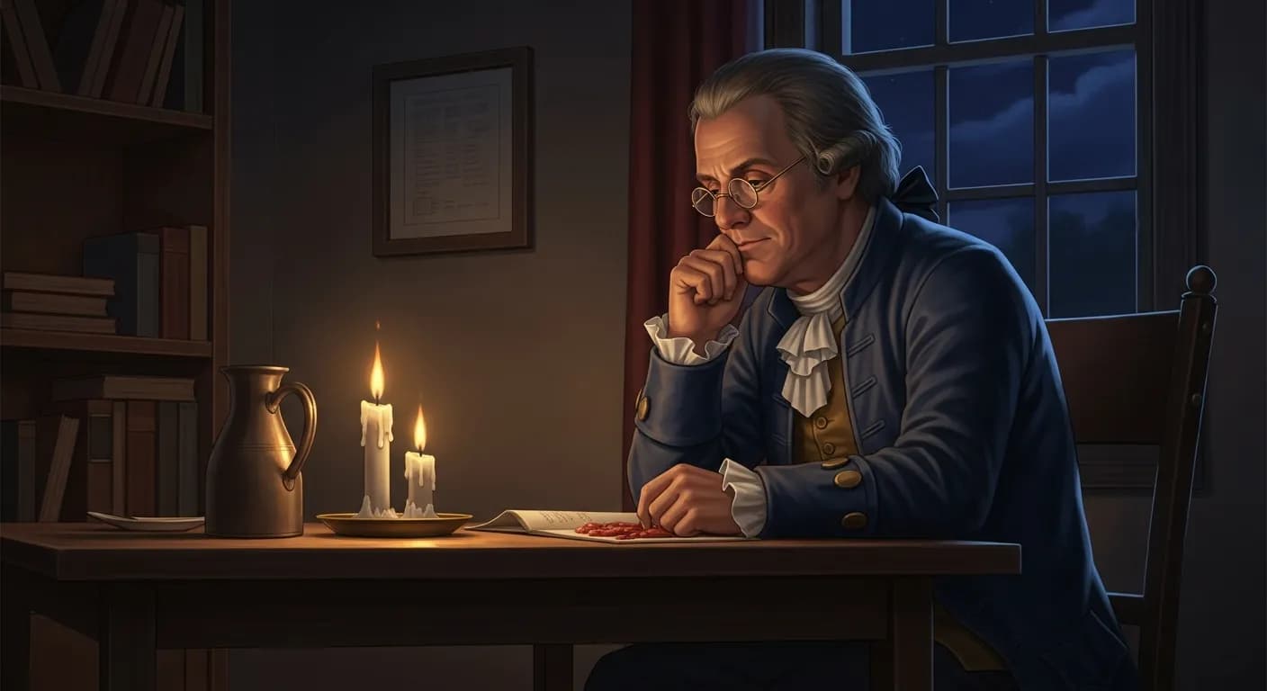 「フランクリン」「借金して明日起きるより、今夜食わずに寝よ。」の画像