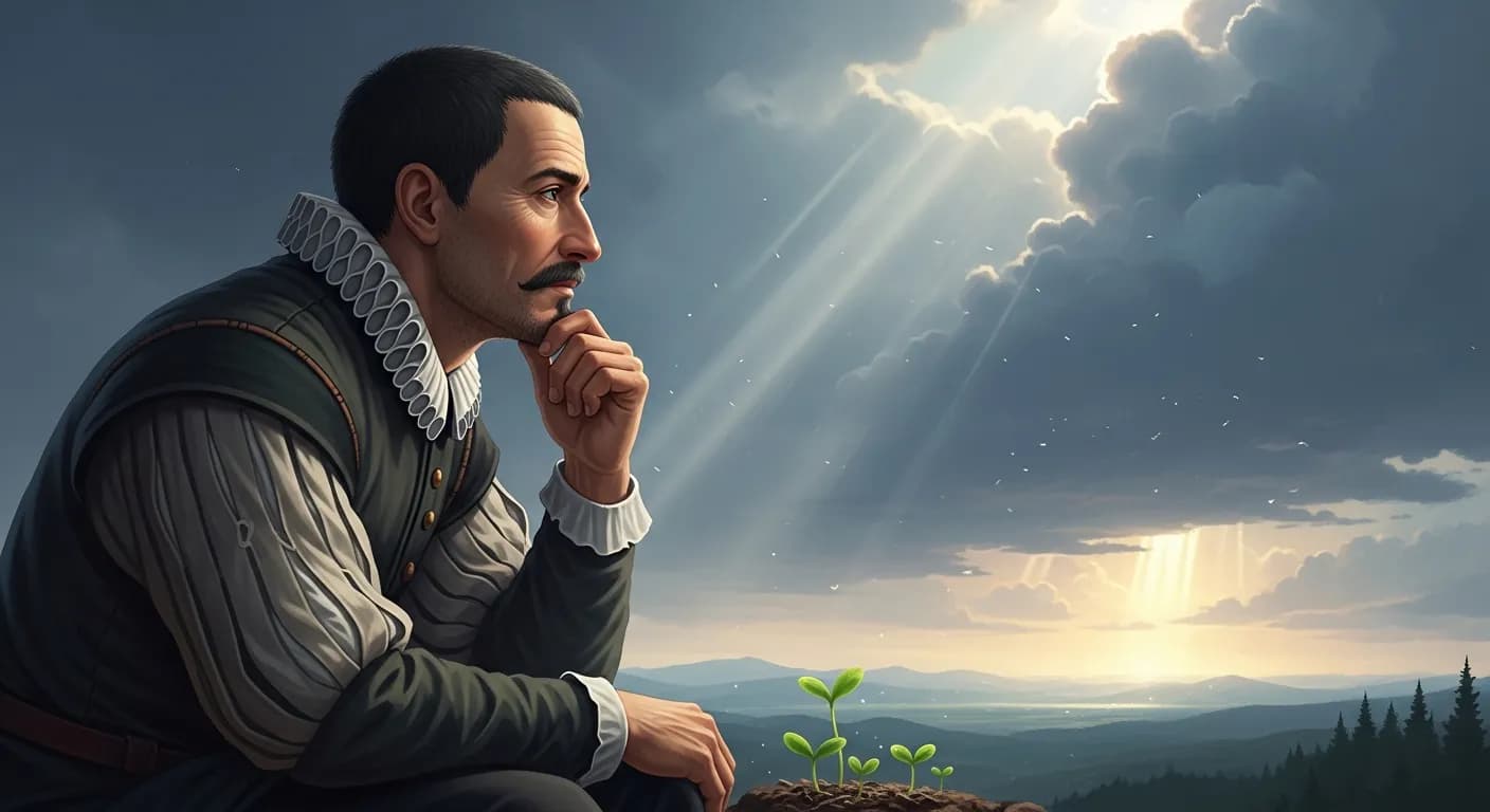 「ミシェル・ド・モンテーニュ」「運命は我らを幸福にも不幸にもしない。 ただその種子を我らに提供するだけである。」の画像