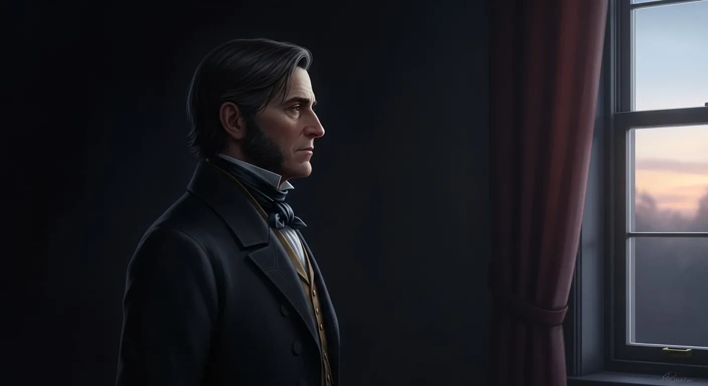 「ナサニエル・ホーソーン」「我々はときおり、 悪夢から目覚めた瞬間に自らを祝福することがある。 我々はおそらく、死んだその瞬間をみずから祝福することであろう。」の画像