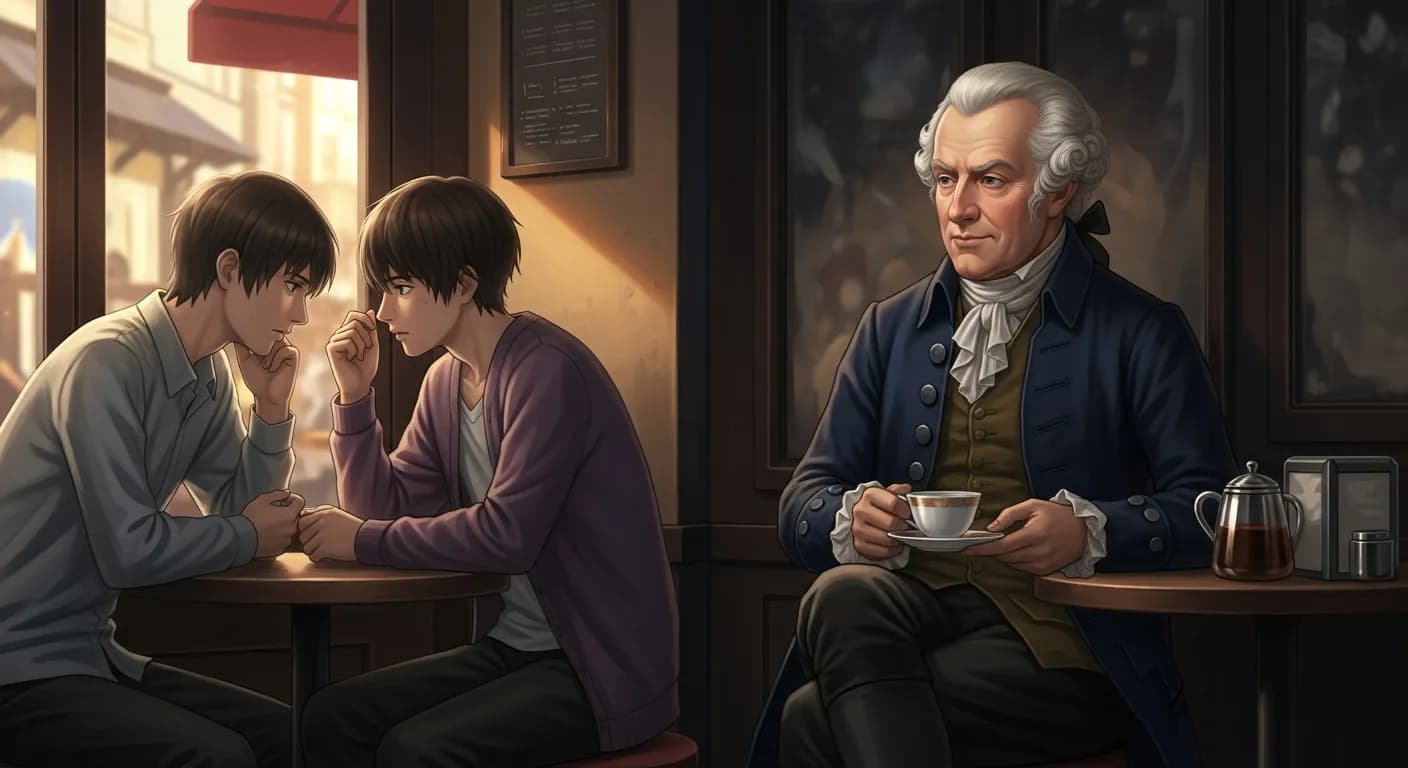 「イマヌエル・カント」「真面目に恋をする男は、 恋人の前では困惑し、拙劣であり、愛嬌もろくに無いものである。」の画像