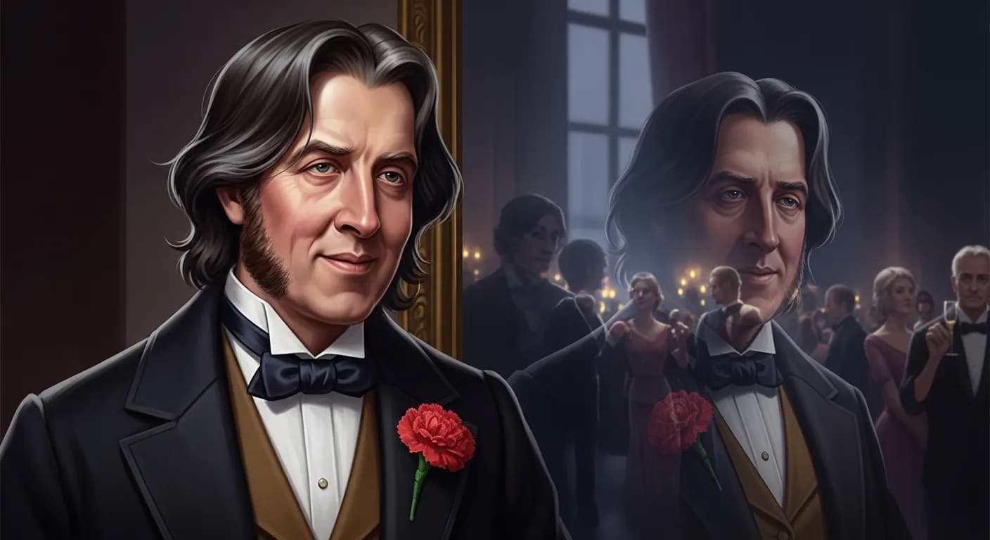 「オスカー・ワイルド」「恋をするとだれでも自分を欺くことから始まり、 他人を欺くことで終わるのがつねである。 これが世の、いわゆるロマンスである。」の画像