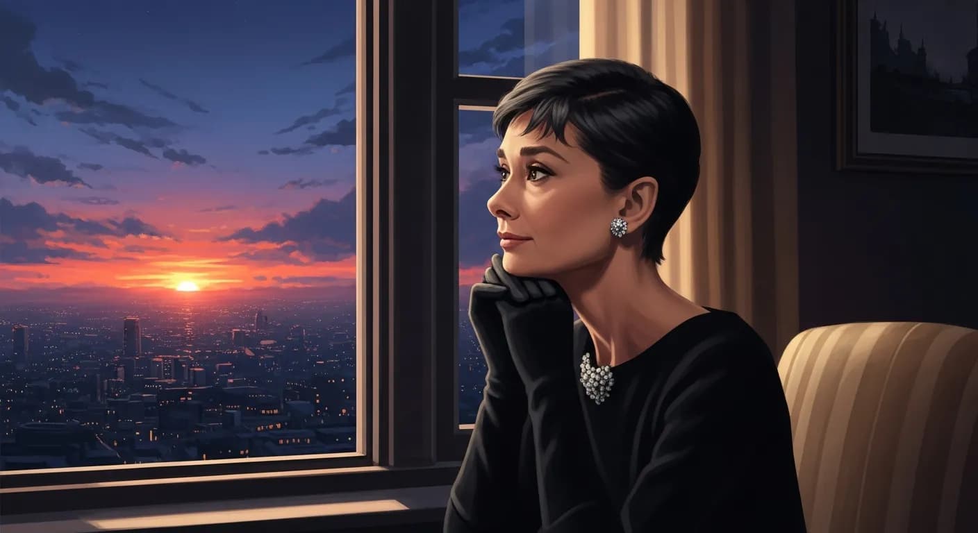 「オードリー・ヘプバーン」「死を前にしたとき、みじめな気持ちで人生を振り返らなくてはならないとしたら、いやな出来事や逃したチャンス、やり残したことばかりを思い出すとしたら、それはとても不幸なことだと思うの。」の画像