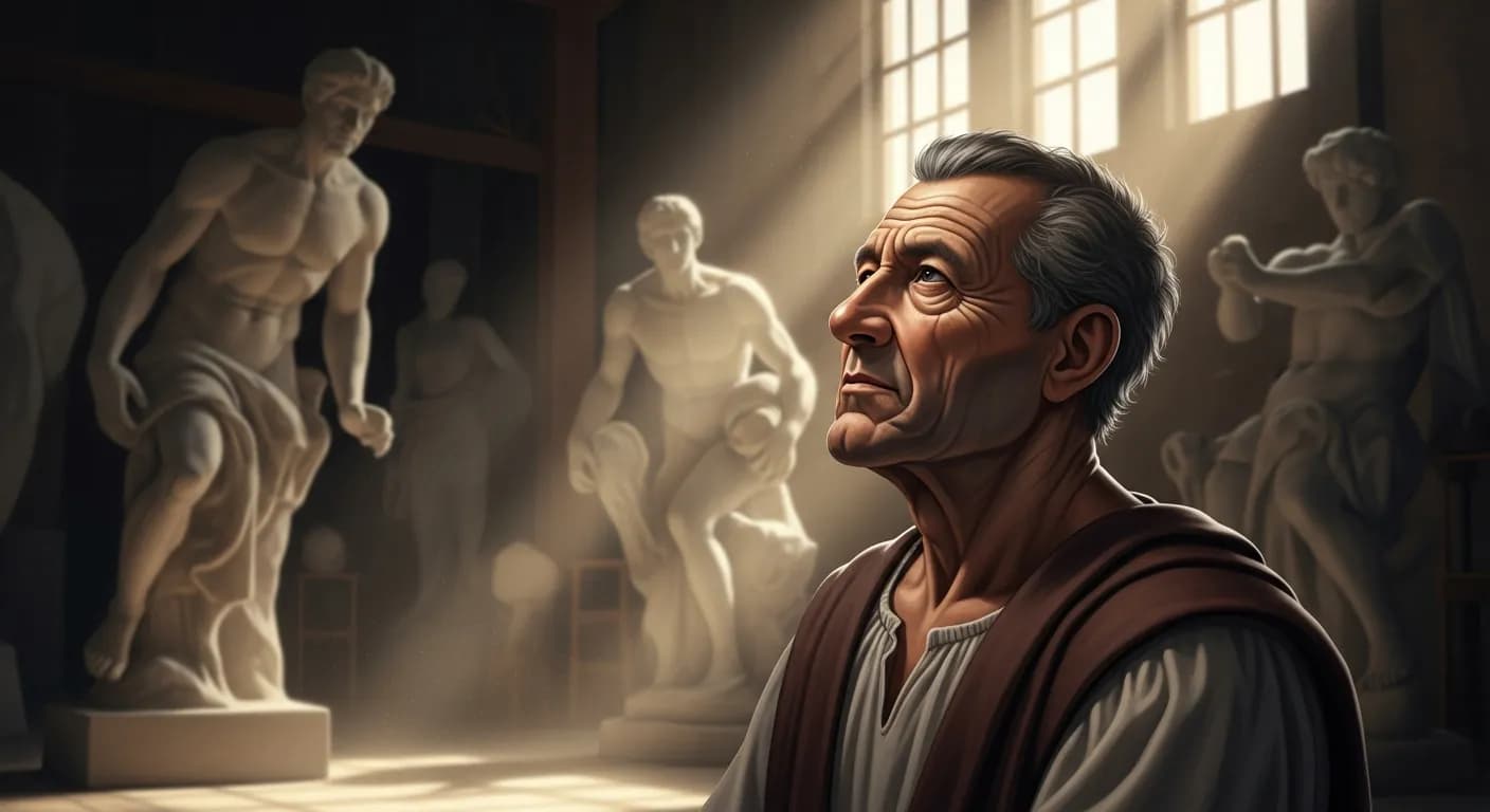 「ミケランジェロ・ブオナローティ」「最大の危機は、目標が高すぎて失敗することではなく、低すぎる目標を達成することだ。」の画像