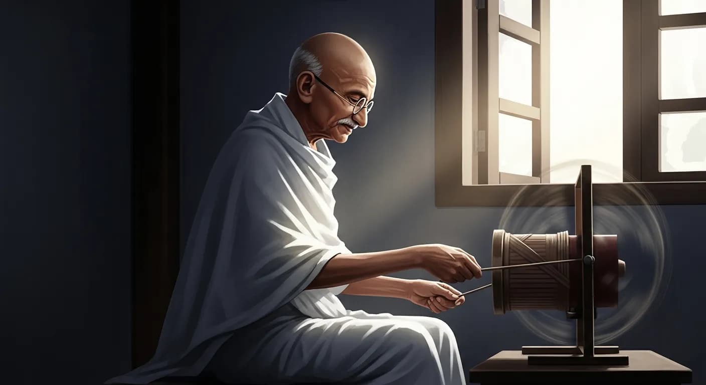 「マハトマ・ガンディー」「満足は努力の中にあって、結果にあるものではない。」の画像