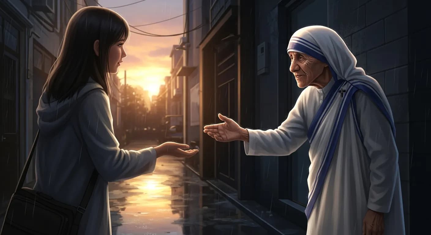 「マザー・テレサ」「神様は私たちに成功してほしいなんて思っていません。
ただ、挑戦することを望んでいるだけよ。」の画像