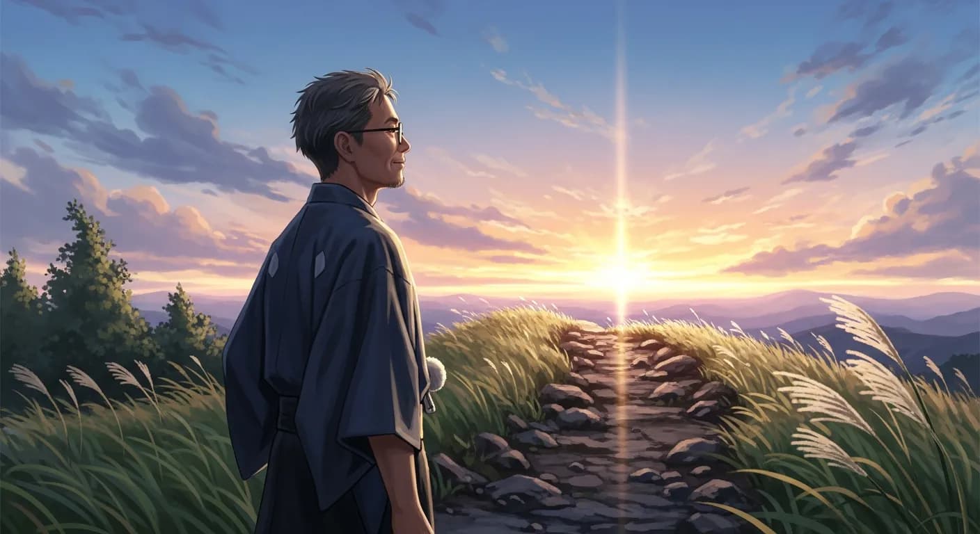 「武者小路実篤」「もう一歩。
いかなる時も自分は思う。
もう一歩。
今が一番大事なときだ。
もう一歩。」の画像