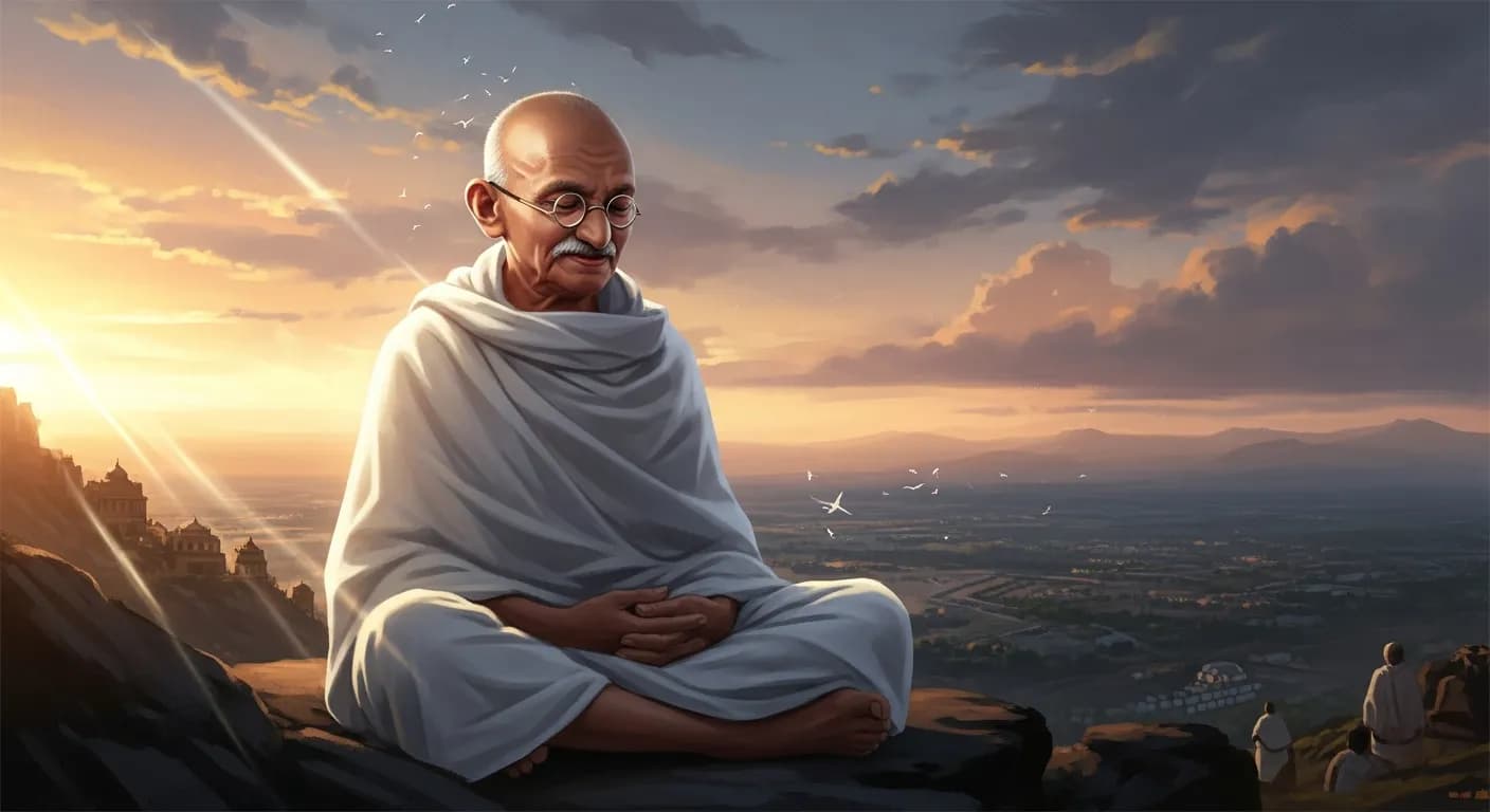 「マハトマ・ガンディー」「明日死ぬかのように生きよ。
永遠に生きるかのように学べ。」の画像