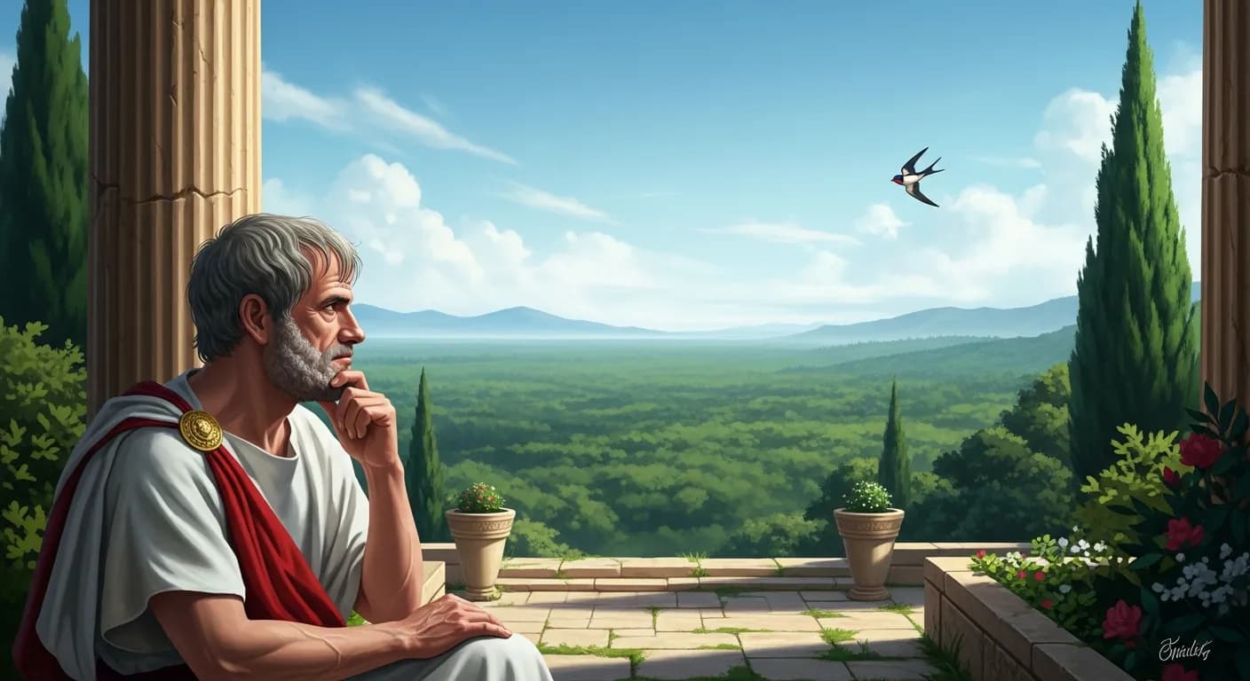 「アリストテレス」「一羽のツバメが来ても夏にはならないし、一日で夏になることもない。
このように、一日もしくは短い時間で人は幸福にも幸運にもなりはしない。」の画像