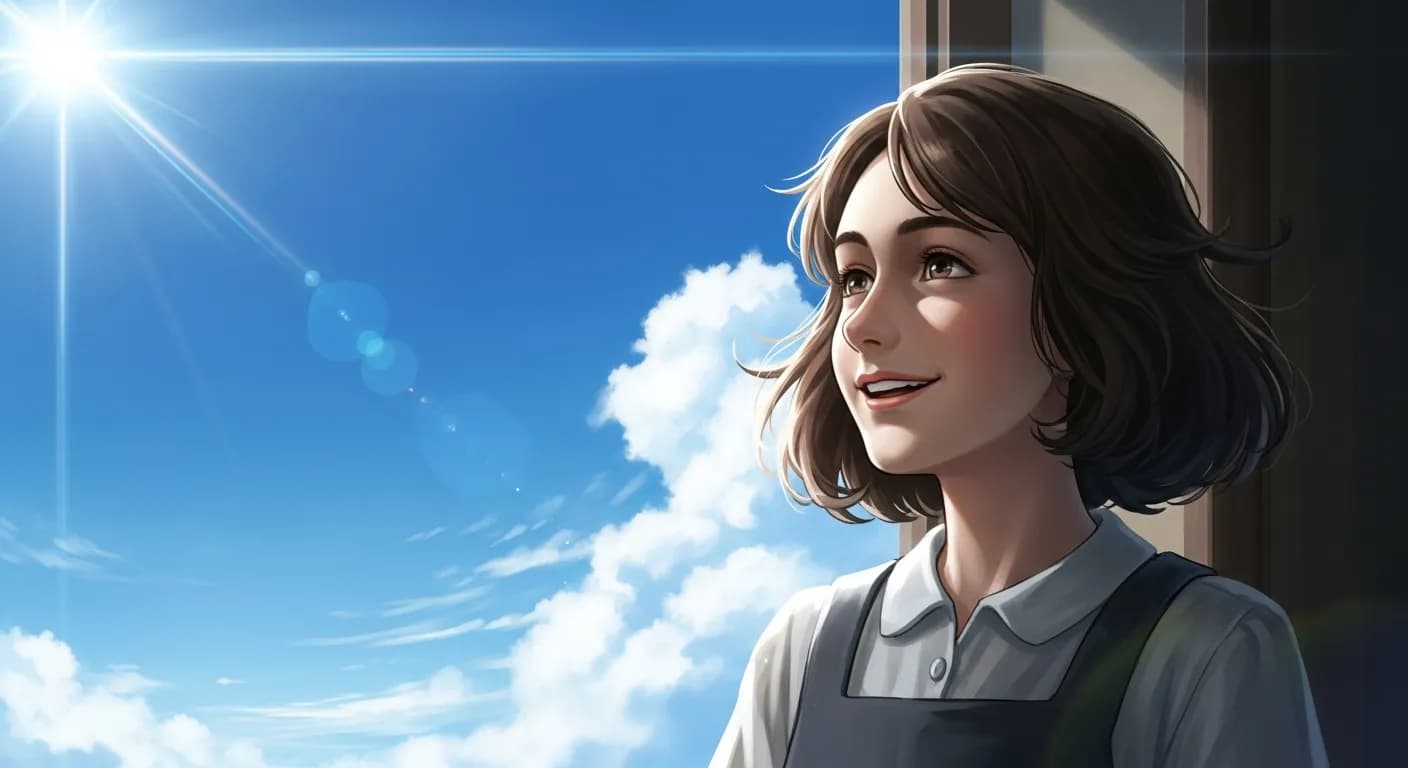 「アンネ・フランク」「太陽の光と雲ひとつない青空があって、それを眺めていられるかぎり、どうして悲しくなれるというの?」の画像