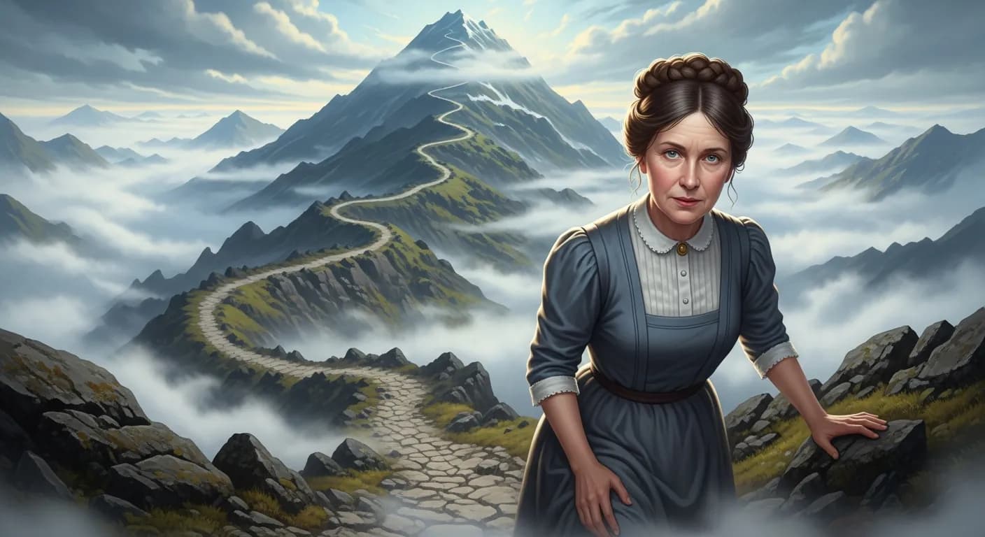 「ヘレン・ケラー」「結局、真の知識を得ようと望むものは、誰でも艱難の山を一人で登らなければならず、頂上への王道がない以上、私は曲がりくねりながら登らねばならぬことに気付いたのです。」の画像