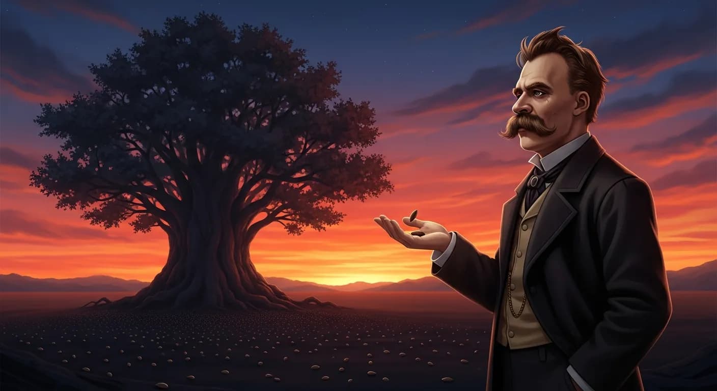 「フリードリヒ・ニーチェ」「樹木にとって最も大切なものは何かと問うたら、それは果実だと誰もが答えるだろう。
しかし実際には種なのだ。」の画像