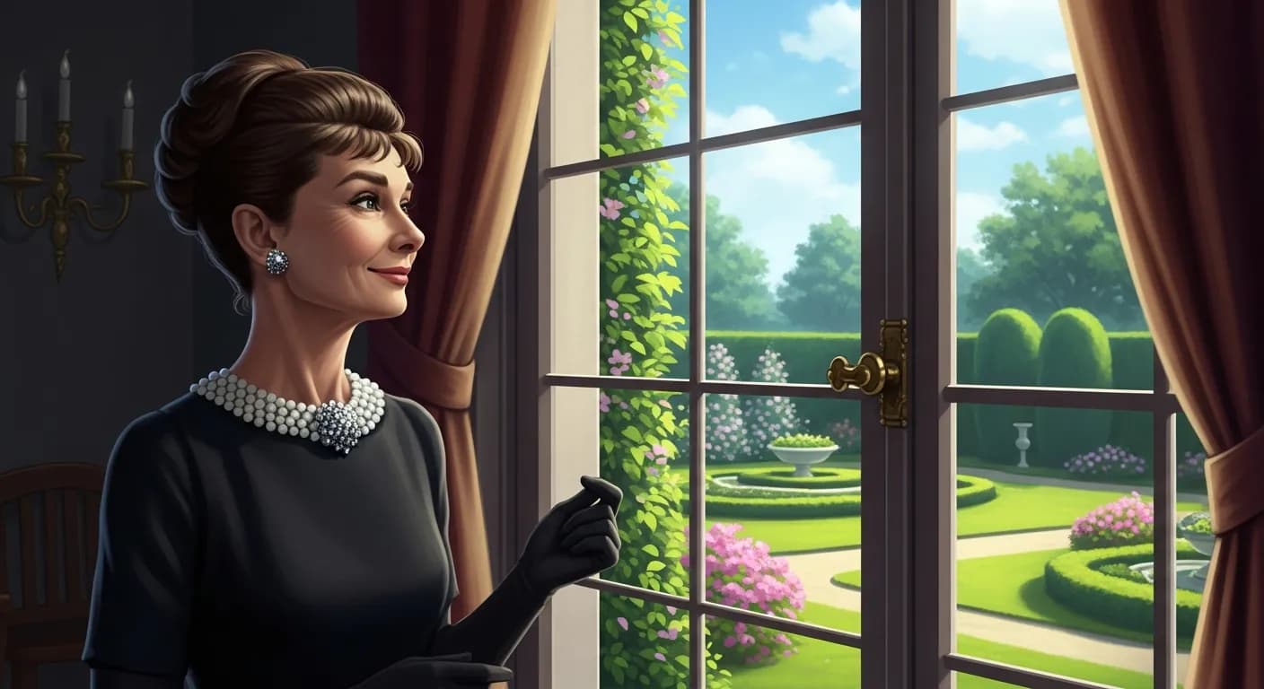 「オードリー・ヘプバーン」「幸福のこんな定義を聞いたことがあります。
「幸福とは、健康と物忘れの早さである」ですって!
わたしが思いつきたかったくらいだわ。
だって、それは真実だもの。」の画像