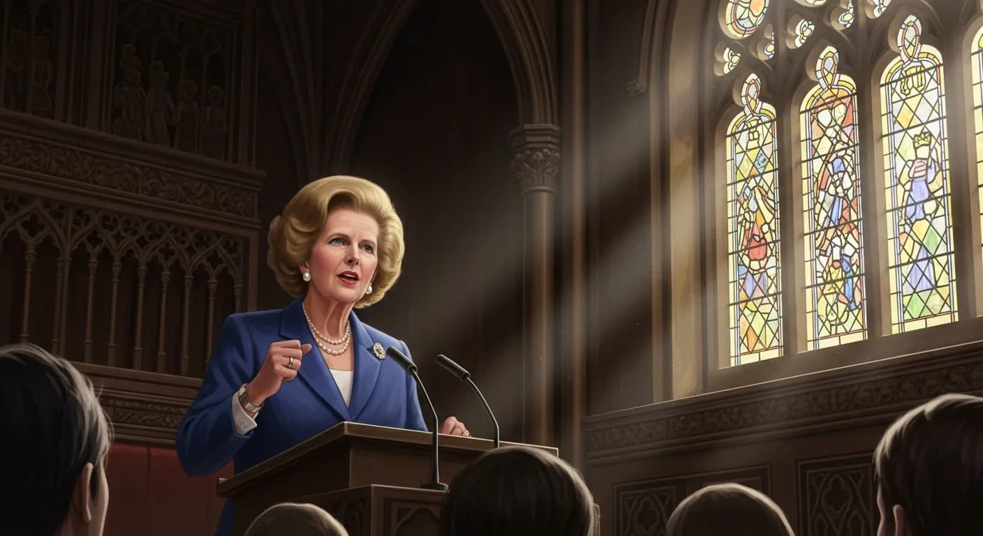 「マーガレット・サッチャー」「男から女への最高の誉め言葉は、「あなたは考え方が女らしい」と言うこと。」の画像