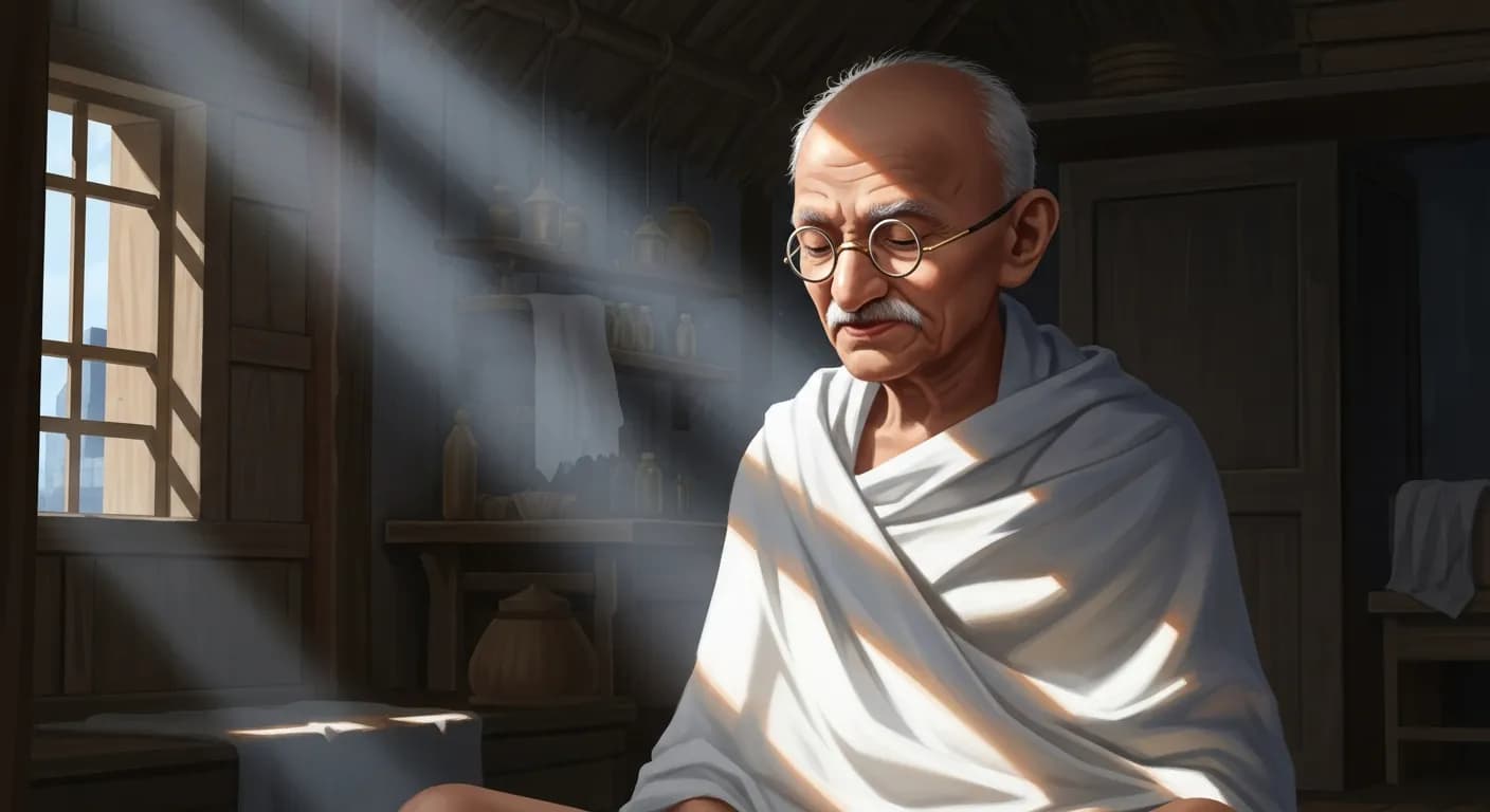 「マハトマ・ガンディー」「尊厳を保つためには、金は必ずしも必要ではない。」の画像