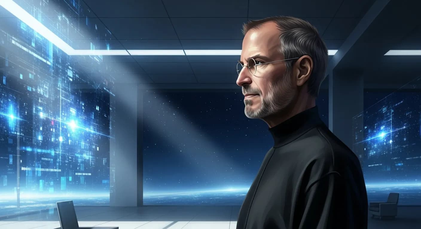 「スティーブ・ジョブズ」「他人の意見で自分の本当の心の声を消してはならない。
自分の直感を信じる勇気を持ちなさい。」の画像