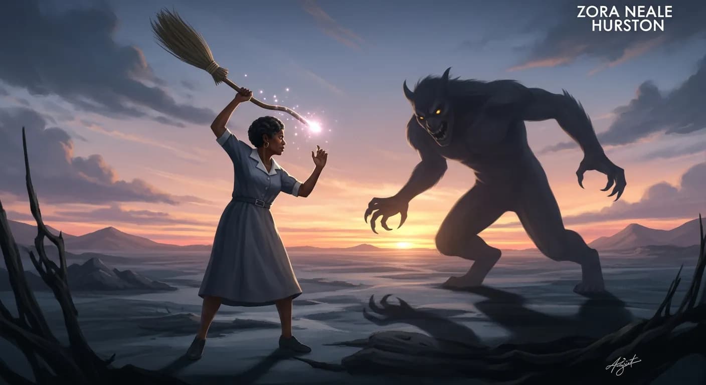 「ゾラ・ニール・ハーストン」「今すべきことは、怒りのホウキをつかんで、不安という猛獣を追い払うこと。」の画像