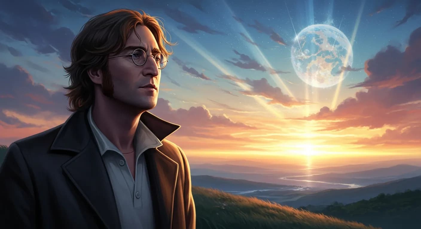 「ジョン・レノン」「人生は短い。
だから友よ、空騒ぎしたり、争ったりする暇なんてないんだ。」の画像