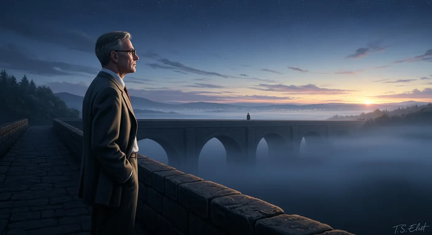 「T・S・エリオット」「始まりと呼ばれるものは、しばしば終末であり、終止符を打つということは、新たな始まりである。
終着点は、出発点である。」の画像