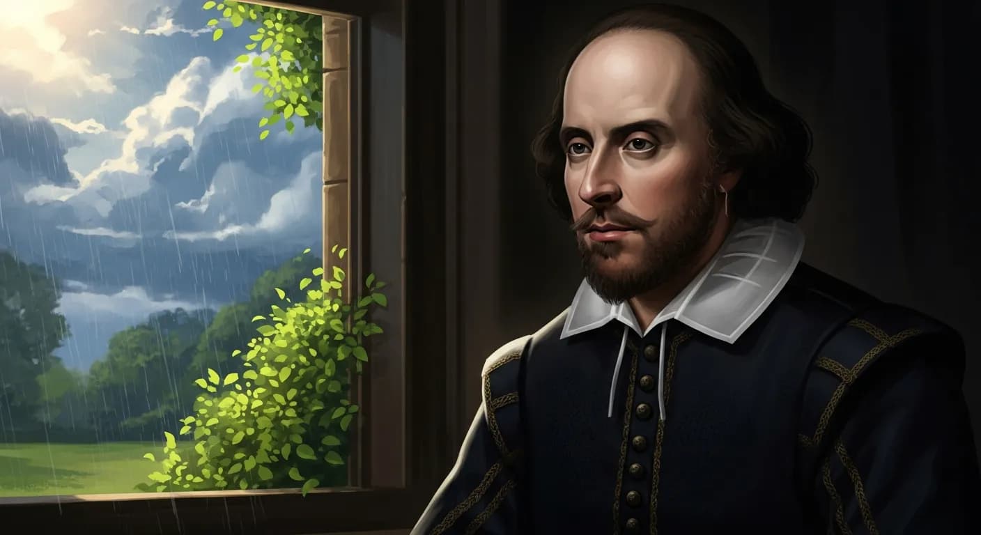 「ウィリアム・シェイクスピア」「恋の始まりは晴れたり曇ったりの4月のようだ。」の画像