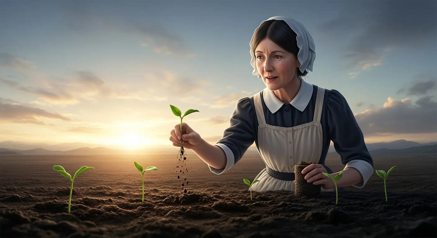 「フローレンス・ナイチンゲール」「物事を始めるチャンスを、私は逃さない。
たとえマスタードの種のように小さな始まりでも、芽を出し、根を張ることがいくらでもある。」の画像