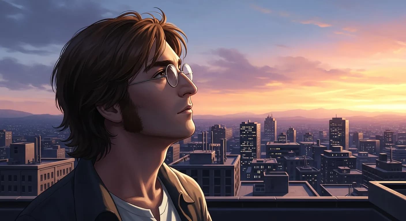 「ジョン・レノン」「思い違いしないでくれ。
ぼくたちは自分の未来を築いてるんだから、必要なものは自分で用意しなくっちゃ。」の画像