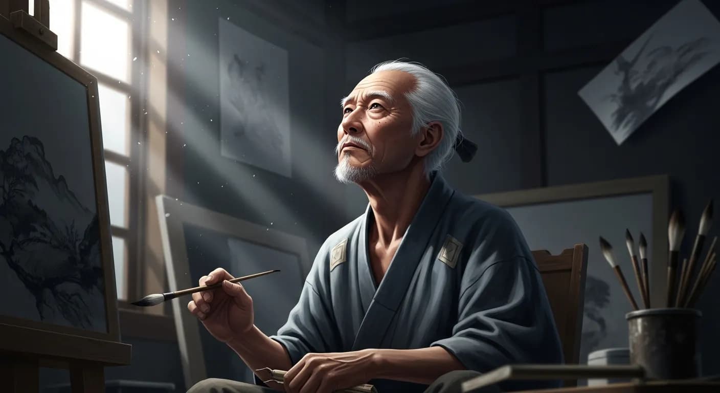 「葛飾北斎」「天が私にあと十年の時を、いや五年の命を与えてくれるのなら、 本当の絵描きになってみせるものを。」の画像