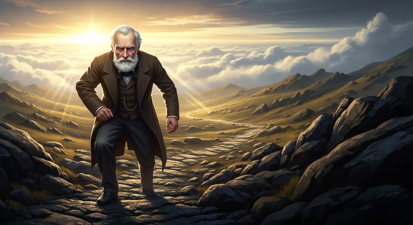 「トーマス・カーライル」「明確な目的があれば、起伏の多い道でも前進できる。
目的がないと、平坦な道でも前進できない。」の画像