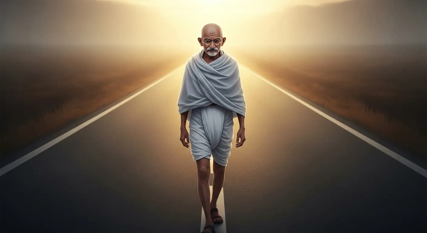 「マハトマ・ガンディー」「多くの犠牲と苦労を経験しなければ、成功とは何かを決して知ることはできない。」の画像