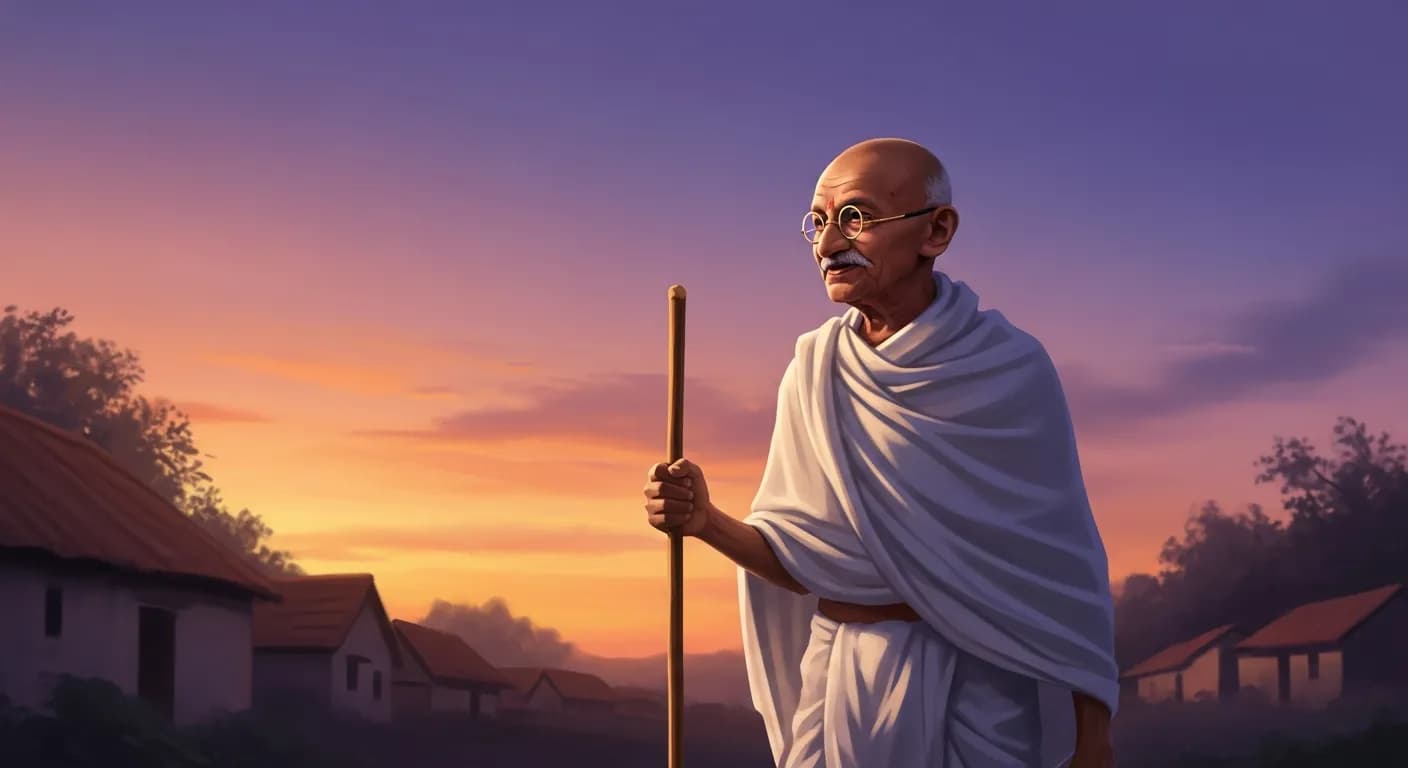 「マハトマ・ガンディー」「最高の道徳とは、不断に他人への奉仕、人類への愛のために働くことである。」の画像