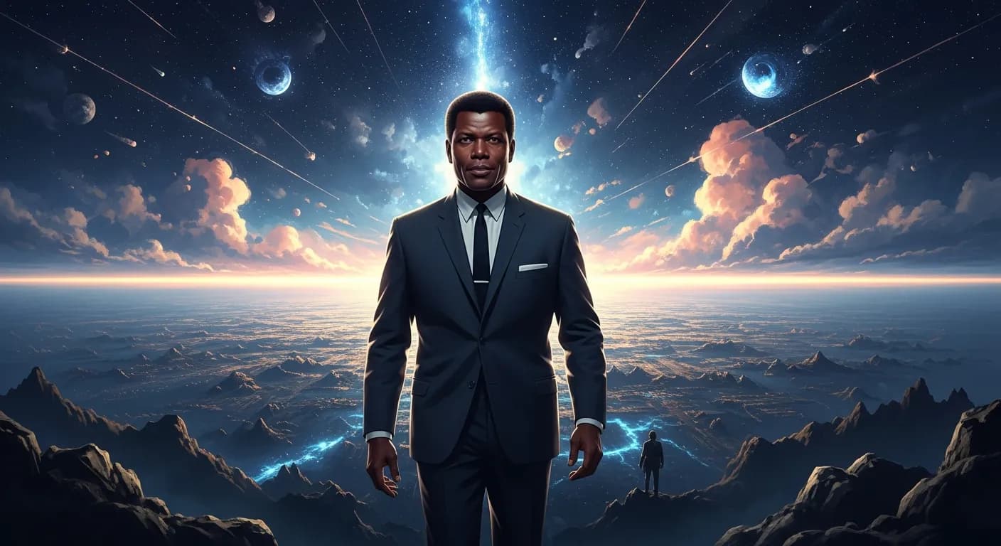 「シドニー・ポワチエ」「危険を冒して前へ進もうとしない人、未知の世界を旅しようとしない人には、人生は、ごくわずかな景色しか見せてくれないんだよ。」の画像