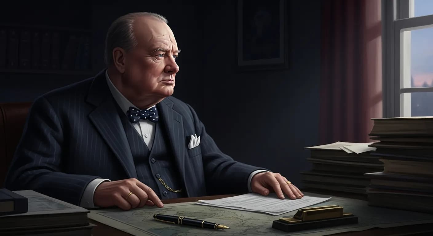 「ウィンストン・チャーチル」「力や知性ではなく、地道な努力こそが能力を解き放つ鍵である。」の画像