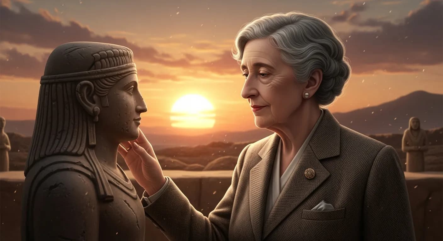 「アガサ・クリスティ」「どんな女性にとっても最良の夫というのは、考古学者に決まっています。
妻が年をとればとるほど、夫が興味をもってくれるでしょうから。」の画像